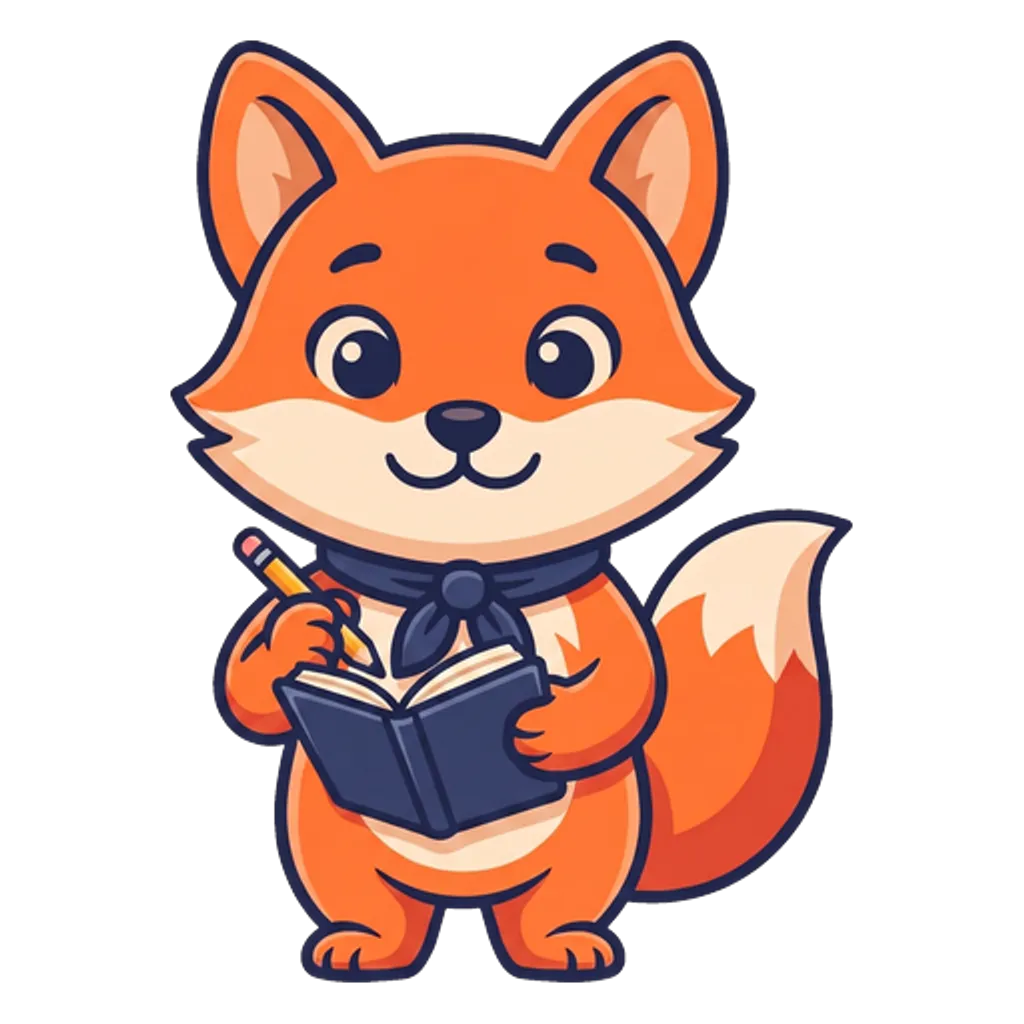 Ody with his notebook, asking.